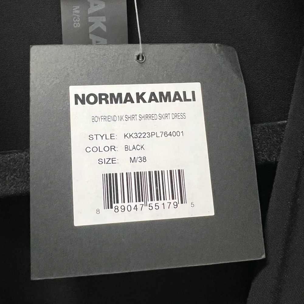 Norma Kamali Boyfriend Shirred Shirt Dress - Picture 11 of 14